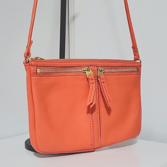 FOSSIL LIPSTICK ERIN SMALL TOPZIP LEATHER CROSSBODY HANDBAG🐹🐹🐹🐹🐹🐹🐹🐹 - Picture 5 of 15